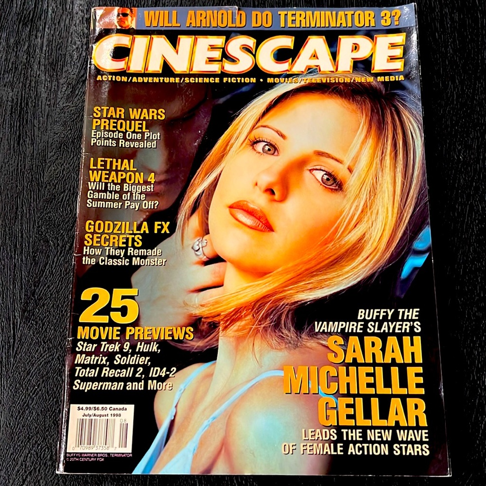 Cinescape Magazine - July/August 1998 w/Sarah Michelle Gellar Cover